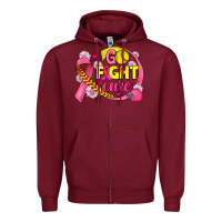 Burgundy breast cancer go fight cure softball Zipper Hoodie - JahusDesignShop