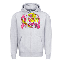 Heather Grey breast cancer go fight cure softball Zipper Hoodie - JahusDesignShop