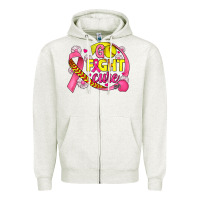 Oatmeal Heather breast cancer go fight cure softball Zipper Hoodie - JahusDesignShop