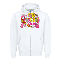 White breast cancer go fight cure softball Zipper Hoodie - JahusDesignShop