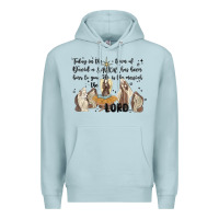 Blue Mist nativity Premium Hoodie - MaliasSmallBusiness
