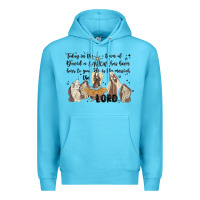 Ocean Blue nativity Premium Hoodie - MaliasSmallBusiness