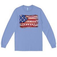 Colony Blue Baseball American flag Long Sleeve Tee - Neo Western