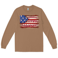 Toasted Coconut Baseball American flag Long Sleeve Tee - Neo Western