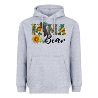 Heather Grey blue mama bear with cute bear Heavyweight Hoodie - Artiststas