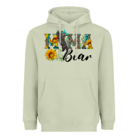 Matcha blue mama bear with cute bear Heavyweight Hoodie - Artiststas