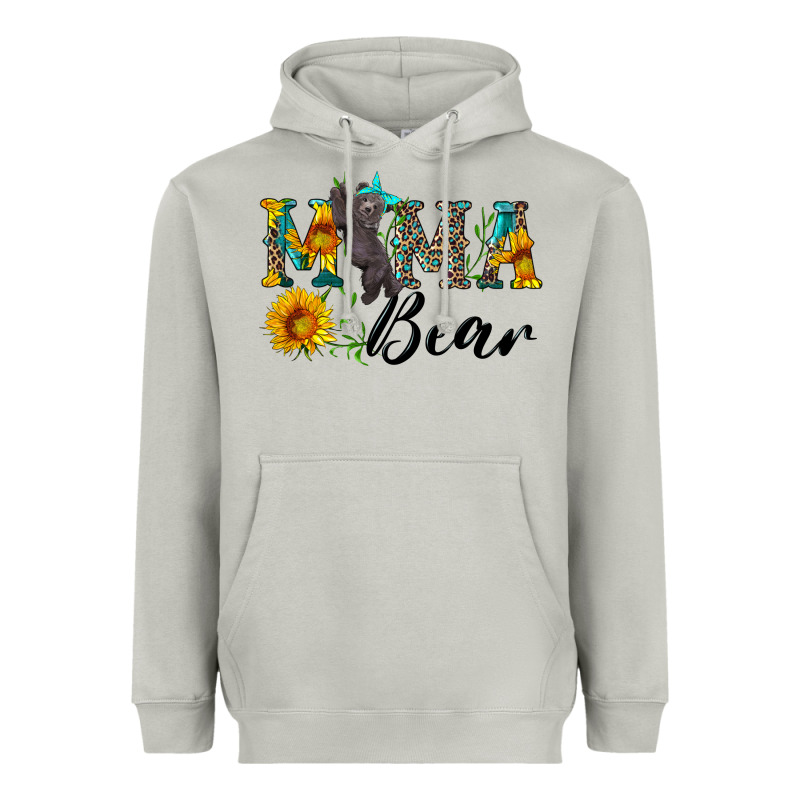 Blue Mama Bear With Cute Bear Heavyweight Hoodie by Artiststas | Teevron