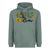 Sage blue mama bear with cute bear Heavyweight Hoodie - Artiststas
