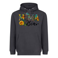 Smoke blue mama bear with cute bear Heavyweight Hoodie - Artiststas