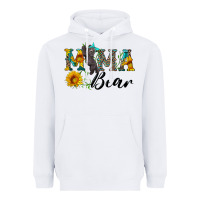 White blue mama bear with cute bear Heavyweight Hoodie - Artiststas