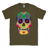 Army Green sugar skull Classic Tee - FaDigitalArtStudio