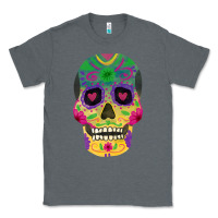 Charcoal Heather sugar skull Classic Tee - FaDigitalArtStudio