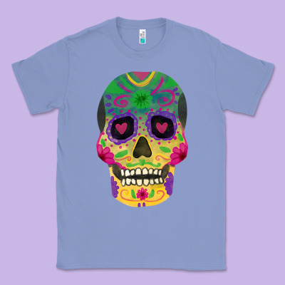 Sugar Skull Classic Tee Designed By Fadigitalartstudio