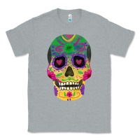 Heather Grey sugar skull Classic Tee - FaDigitalArtStudio