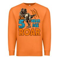 Carrot i'm five hear me roar dinosaur birthday Premium Sweatshirt - LillyAllenDesigns