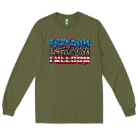 Army Green Freedom freedom freedom 4th of july Long Sleeve Tee - CowGirlArtShop