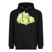Black tennis patch Heavyweight Hoodie - AdoDesignShop