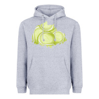 Heather Grey tennis patch Heavyweight Hoodie - AdoDesignShop