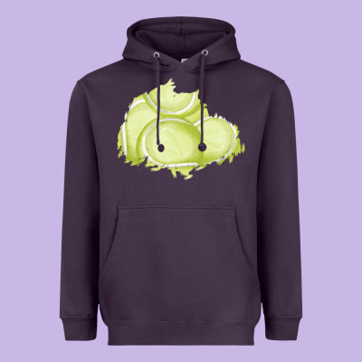 Tennis Patch Heavyweight Hoodie Designed By Adodesignshop