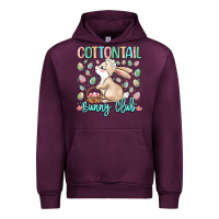 Mauve Wine cottontail bunny club Urban Hoodie - LillyAllenDesigns