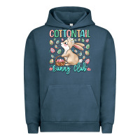 Pigment Midnight Navy cottontail bunny club Urban Hoodie - LillyAllenDesigns