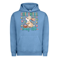 Pigment Pebble Blue cottontail bunny club Urban Hoodie - LillyAllenDesigns