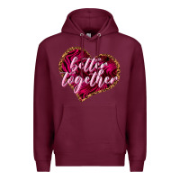 Burgundy better together Premium Hoodie - NancyCooperArtShop