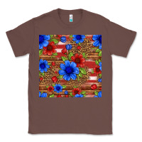 Chestnut patriotic flowers seamless pattern Classic Tee - HRA Design Shop