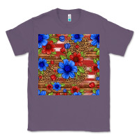 Lavender patriotic flowers seamless pattern Classic Tee - HRA Design Shop