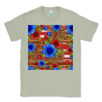 Matcha patriotic flowers seamless pattern Classic Tee - HRA Design Shop