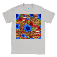 Moon Dust patriotic flowers seamless pattern Classic Tee - HRA Design Shop