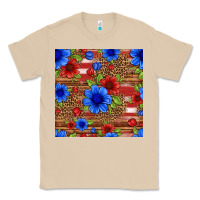 Mushroom patriotic flowers seamless pattern Classic Tee - HRA Design Shop