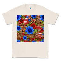 Natural patriotic flowers seamless pattern Classic Tee - HRA Design Shop