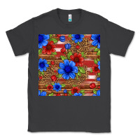 Smoke patriotic flowers seamless pattern Classic Tee - HRA Design Shop