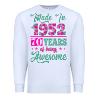 White made in 1952, 70 years of being awesome kopya Premium Sweatshirt - Jasminsmagicworld