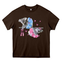 Chocolate Brown Koalas With Tutu Heavy Core Tee - LillyAllenDesigns