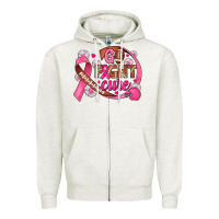 Oatmeal Heather breast cancer go fight cure football Zipper Hoodie - JahusDesignShop