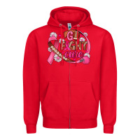 Red breast cancer go fight cure football Zipper Hoodie - JahusDesignShop