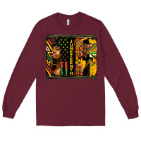Burgundy juneteenth tumbler Long Sleeve Tee - HRA Design Shop