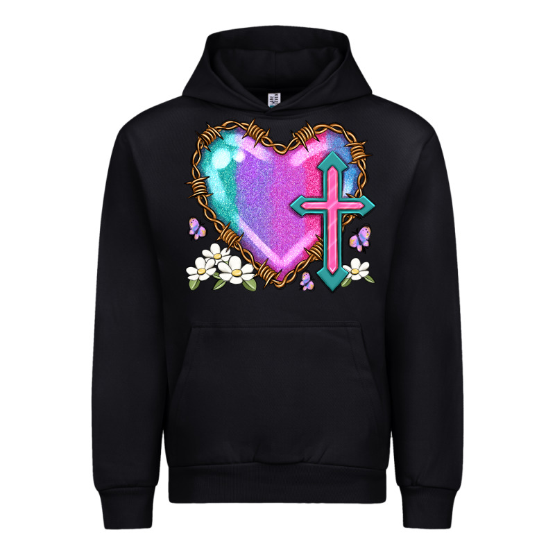 Easter Cross Heart La Urban Hoodie by LillyAllenDesigns | Teevron