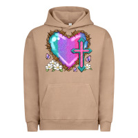 Pigment Burro easter cross heart la Urban Hoodie - LillyAllenDesigns