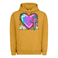 Pigment Peanut Butter easter cross heart la Urban Hoodie - LillyAllenDesigns