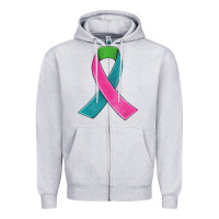 Heather Grey metastatic breast cancer ribbon Zipper Hoodie - JahusDesignShop
