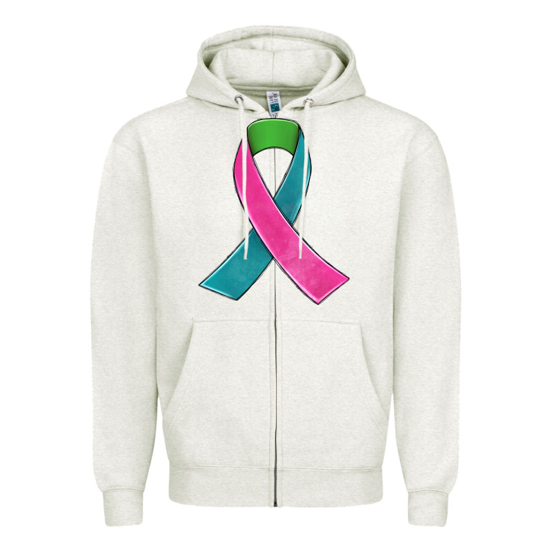 Metastatic Breast Cancer Ribbon Zipper Hoodie by JahusDesignShop | Teevron