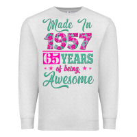 Oatmeal Heather made in 1957, 65 years of being awesome kopya Premium Sweatshirt - Jasminsmagicworld