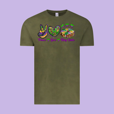 Vintage Tee Peace Love King Cake