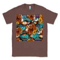 Chestnut sunflower horses seamless pattern Classic Tee - HRA Design Shop