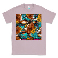 Lilac sunflower horses seamless pattern Classic Tee - HRA Design Shop