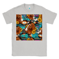 Moon Dust sunflower horses seamless pattern Classic Tee - HRA Design Shop