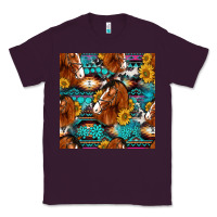 Sunflower Horses Seamless Pattern Classic Tee | Teevron